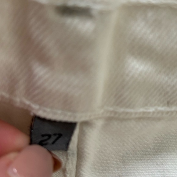 New Carmar Titania High Rise Cut Off Shorts Sz 27 white neon zipper Jean shorts - Picture 2 of 7